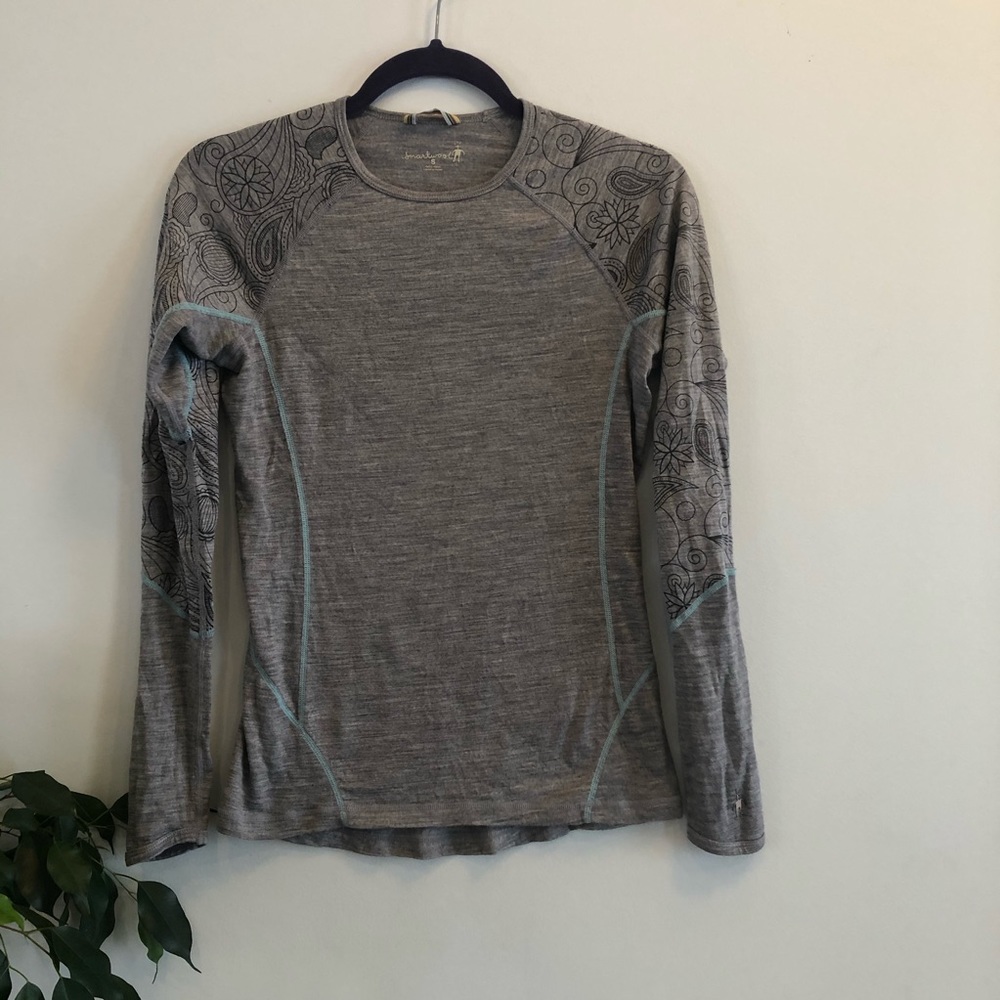 Smartwool Merino Wool Grey Long Sleeve Baselayer